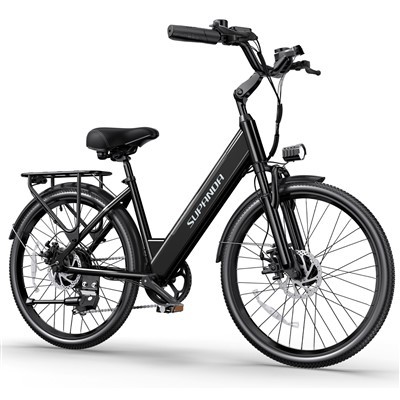Elektrische mountainbike met harde staart